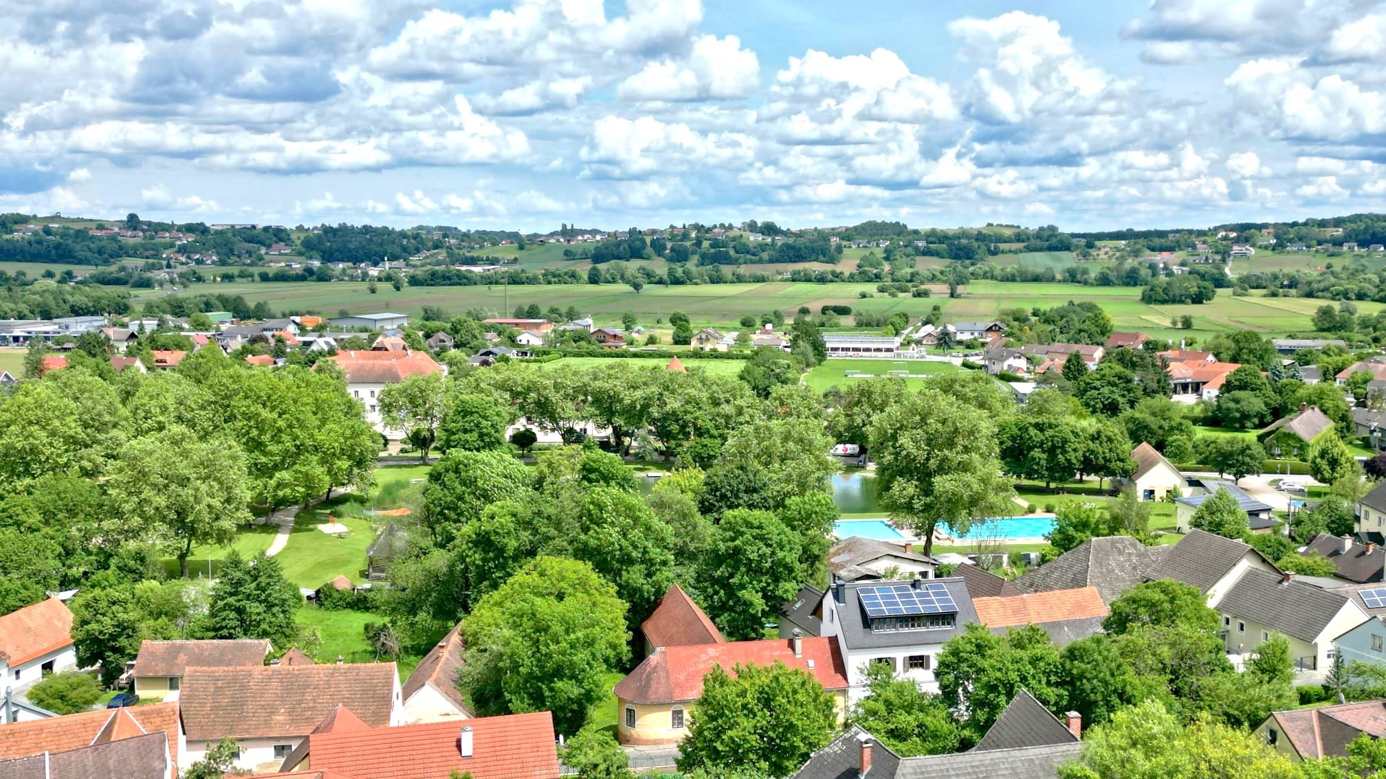 Der Ausblick über Burgau