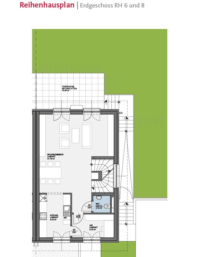 Grundriss EG DHH 6 und 8