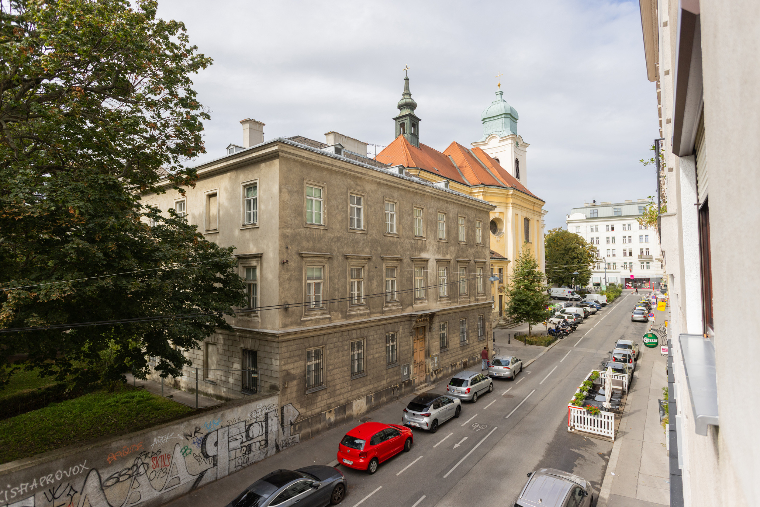 Ausblick Richtung Gumpendorfer Kirche