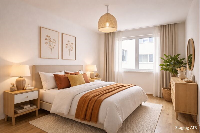 Virtuelles Staging Schlafzimmer