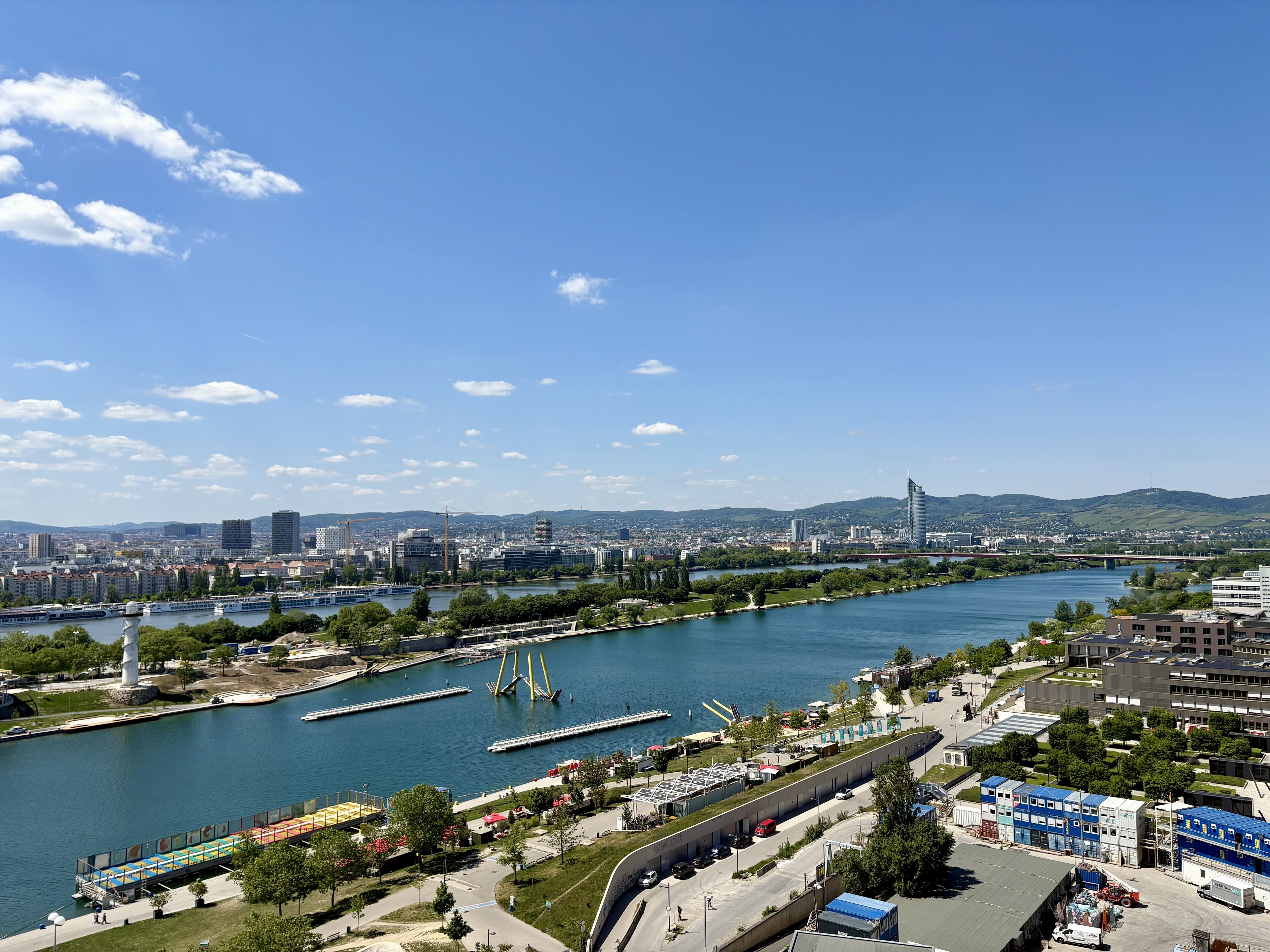 Ausblick Neue Donau, Kahlenberg