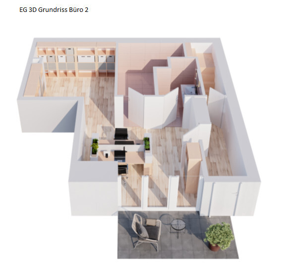 EG Büro 2   3D Grundriss