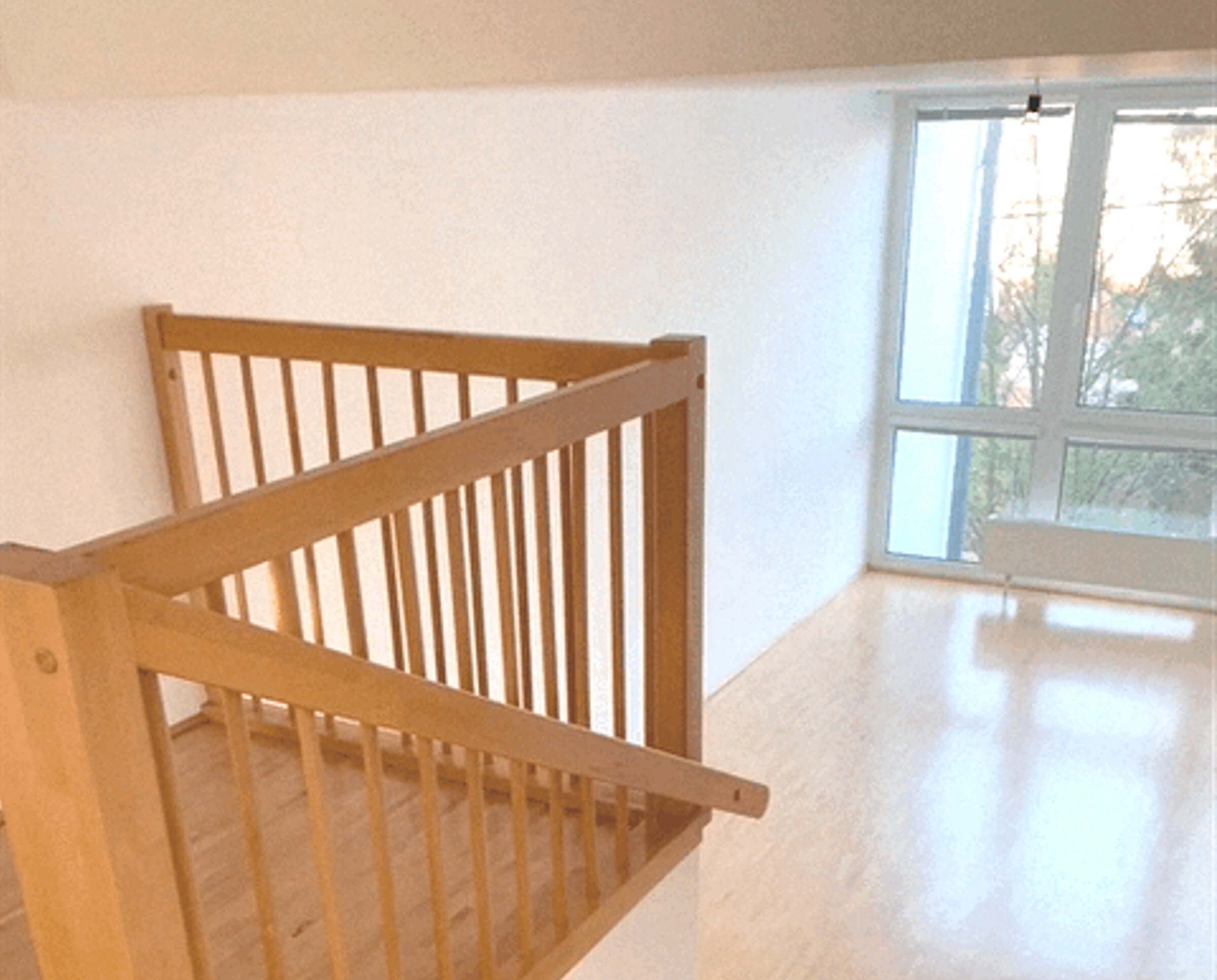 Blick zum Balkon