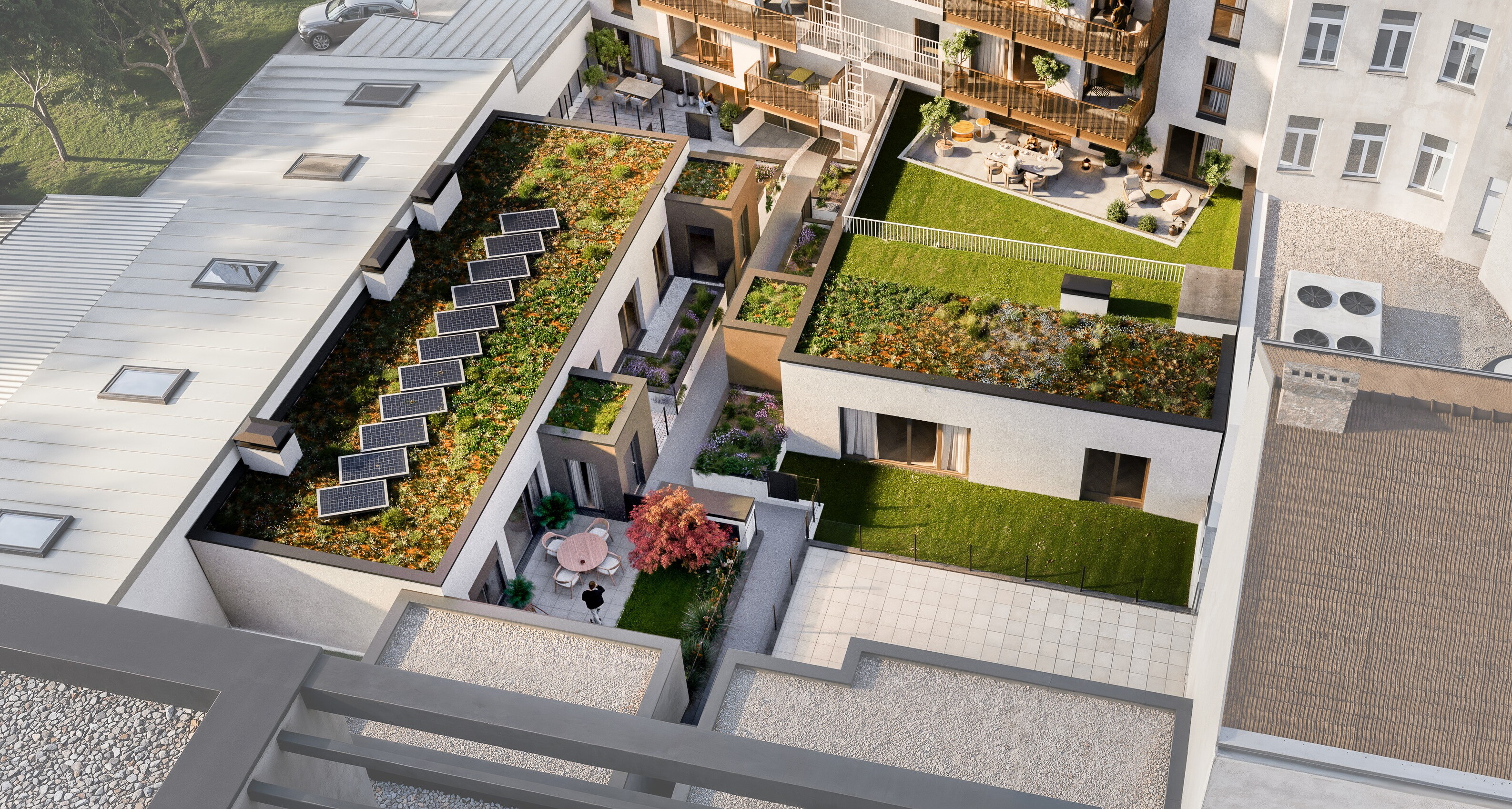 Hofh&auml;user Detail Aerial