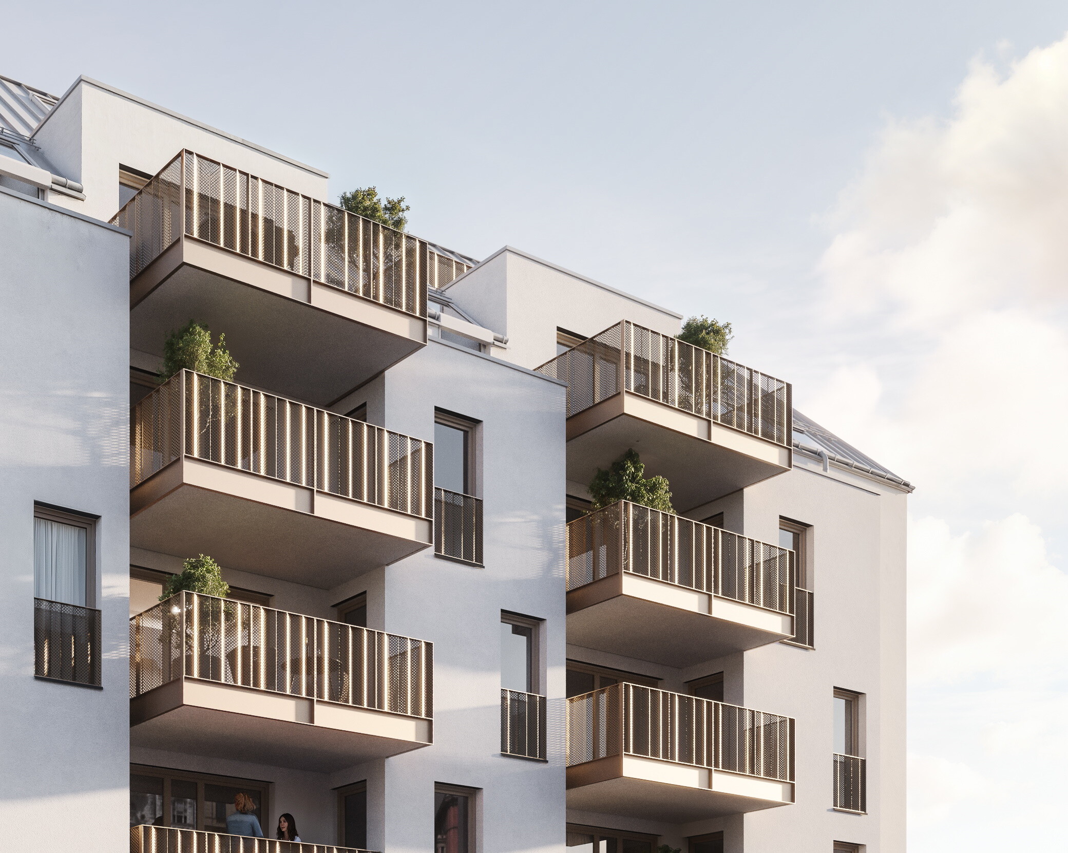 Blick auf den Balkon 