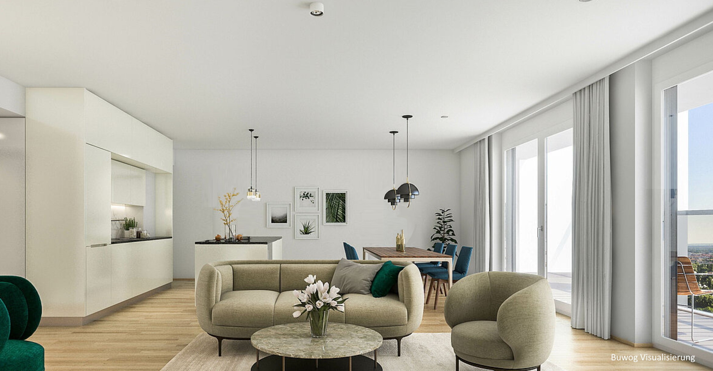 Visualisierung Wohnesszimmer