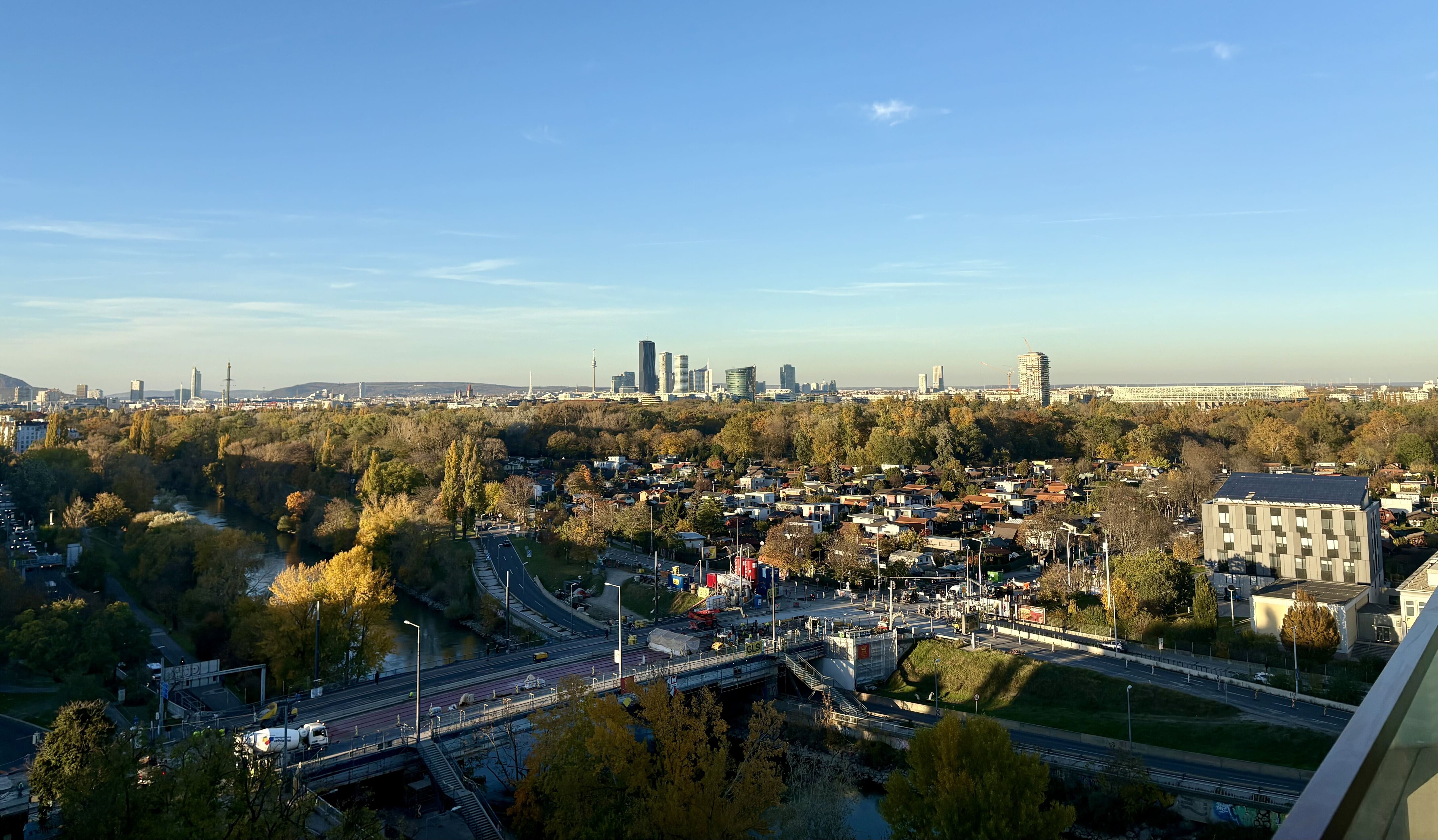 Ausblick Prater & 22. Bezirk