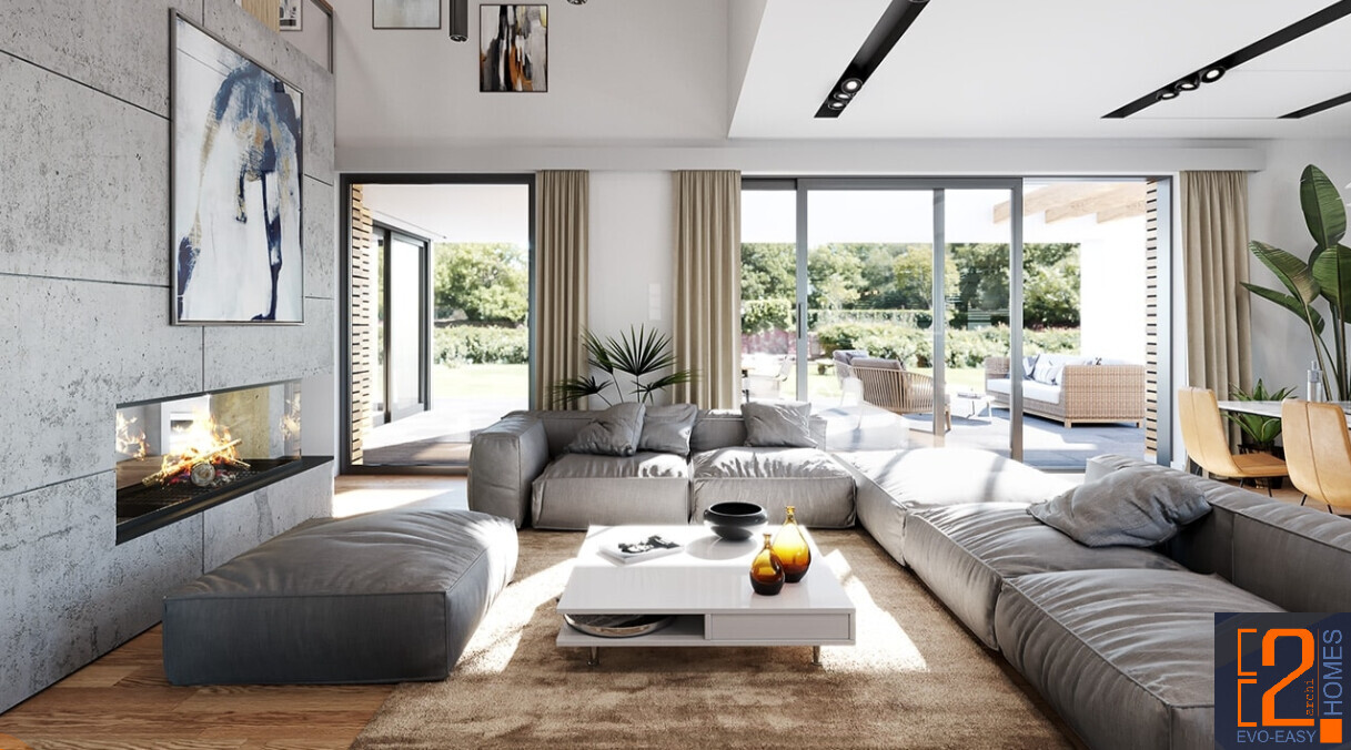 4. Lugano Wohnzimmer mit Kamin