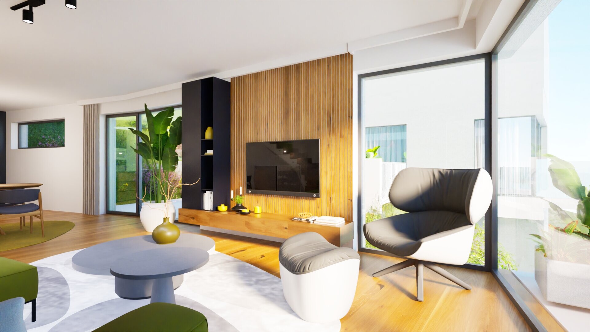 Innenvisualisierung 02 Wohnzimmer nah