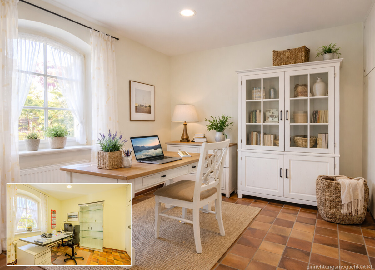 Einrichtungsidee Arbeitszimmer (KI)