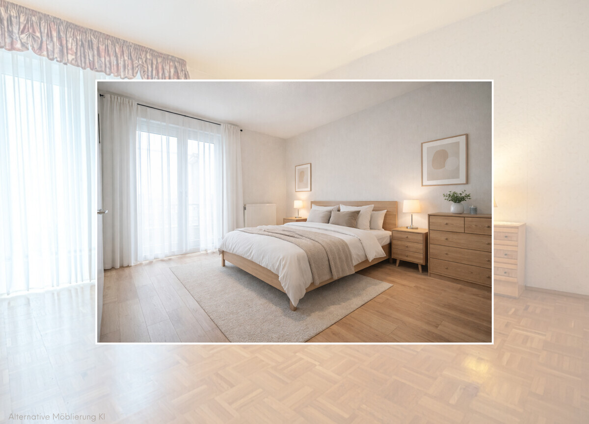 Alternative Gestaltung KI Schlafzimmer