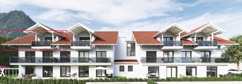 Südansicht markiert