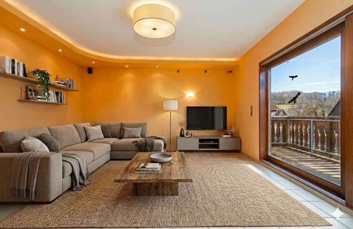 Wohnzimmer EG mit KI bearbeitet