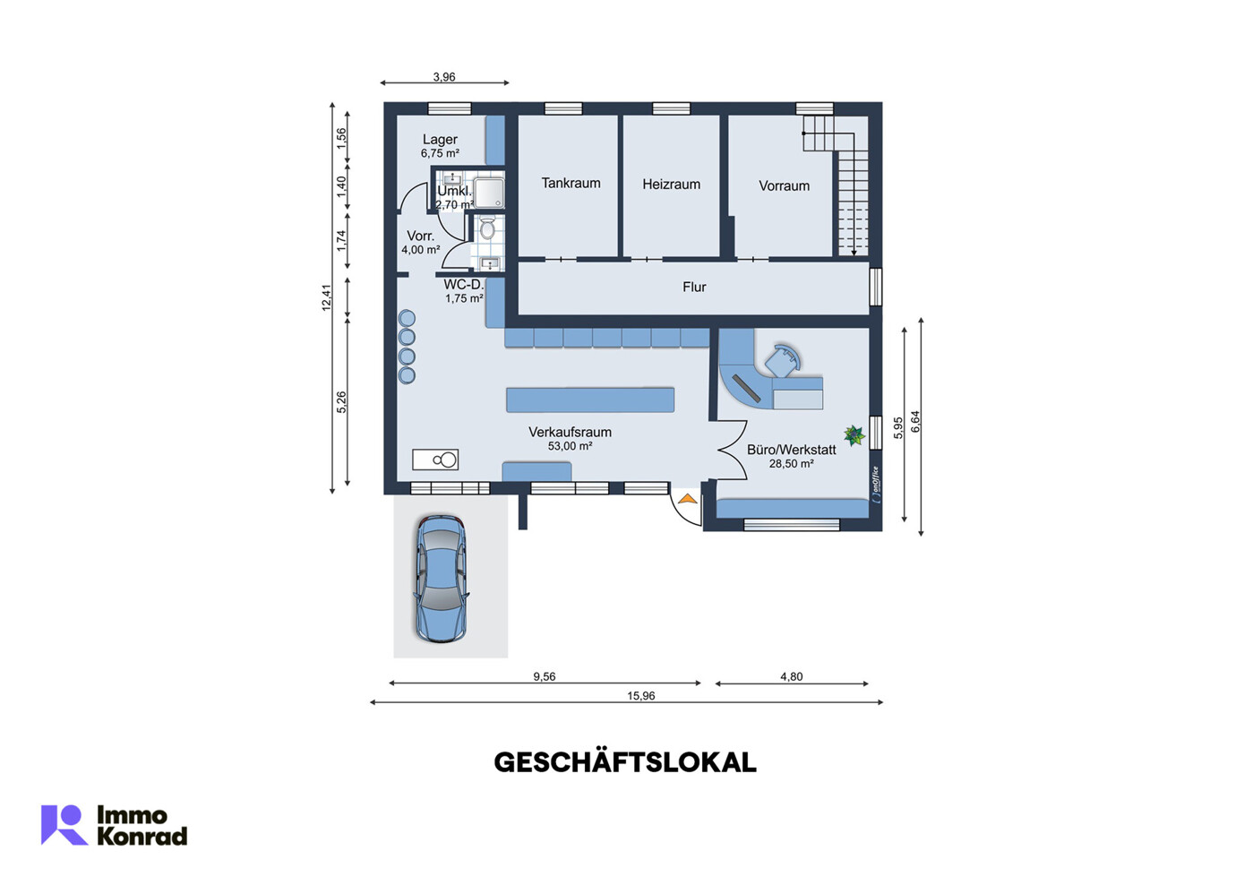 Grundriss Geschäftslokal