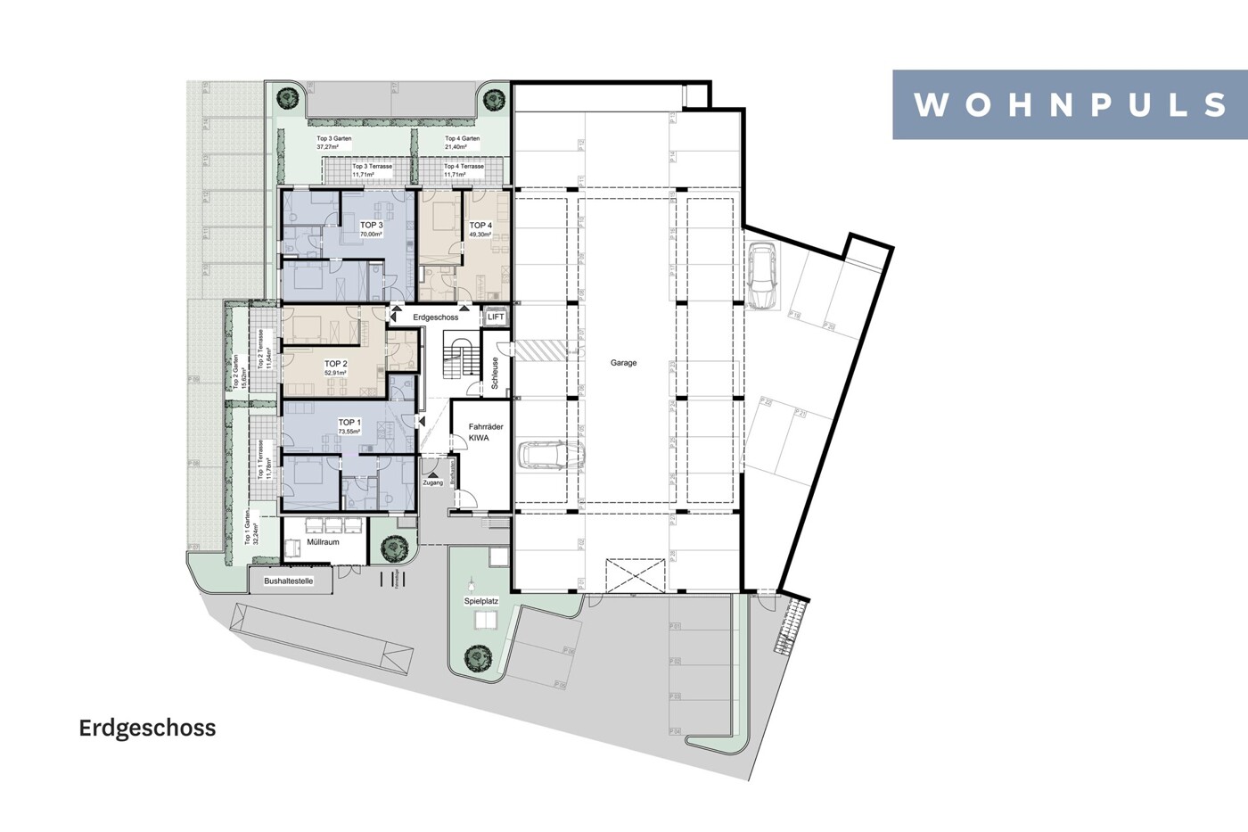 Übersichtspläne Oberperfuss Huebe - EG