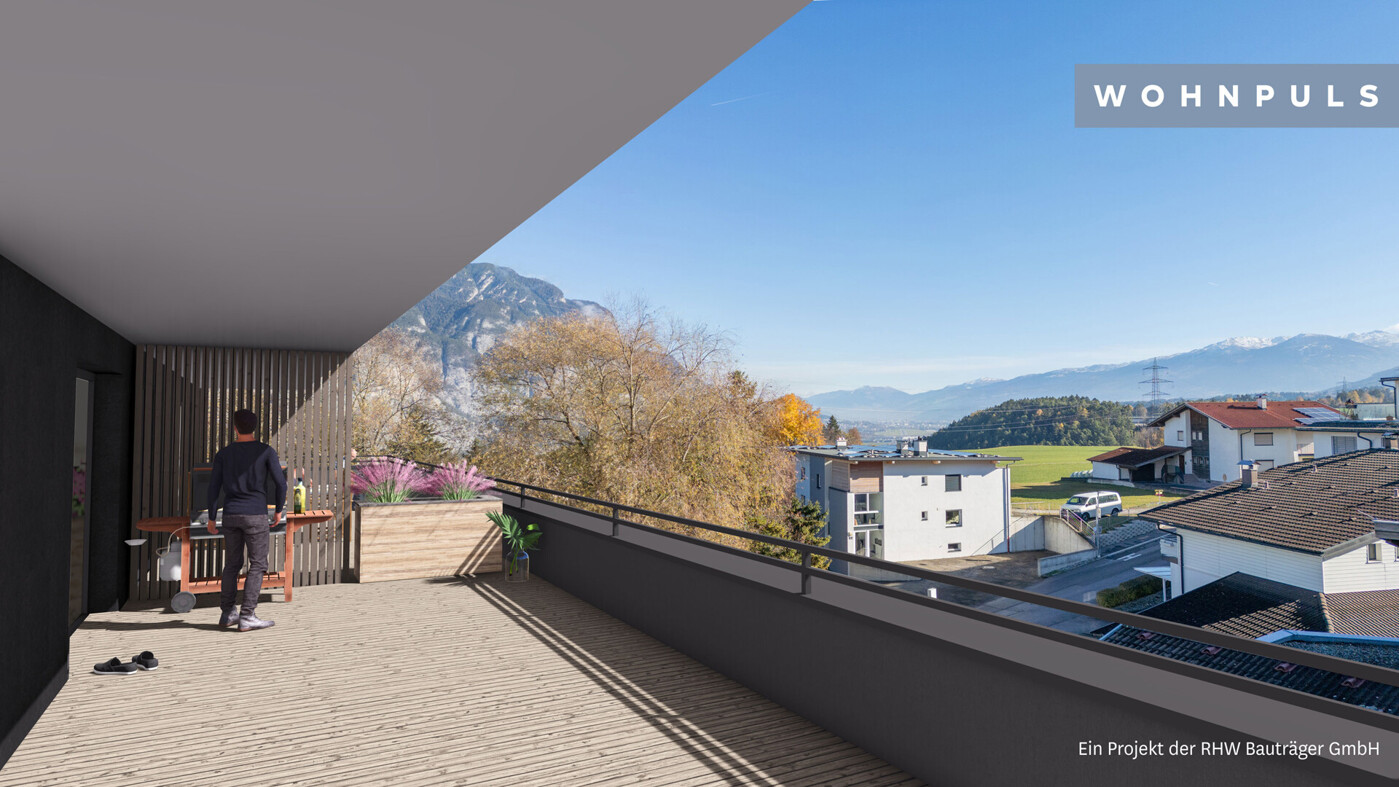 Visu Oberperfuss Huebe - Ausblick Penthouse Ost