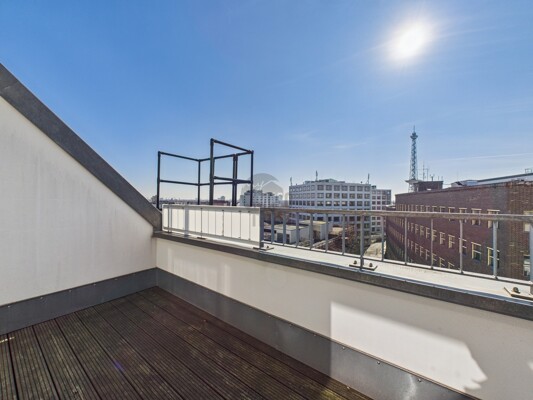 Terrasse Blick auf den Funkturm