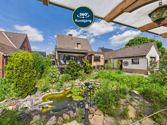 Hausansicht Garten