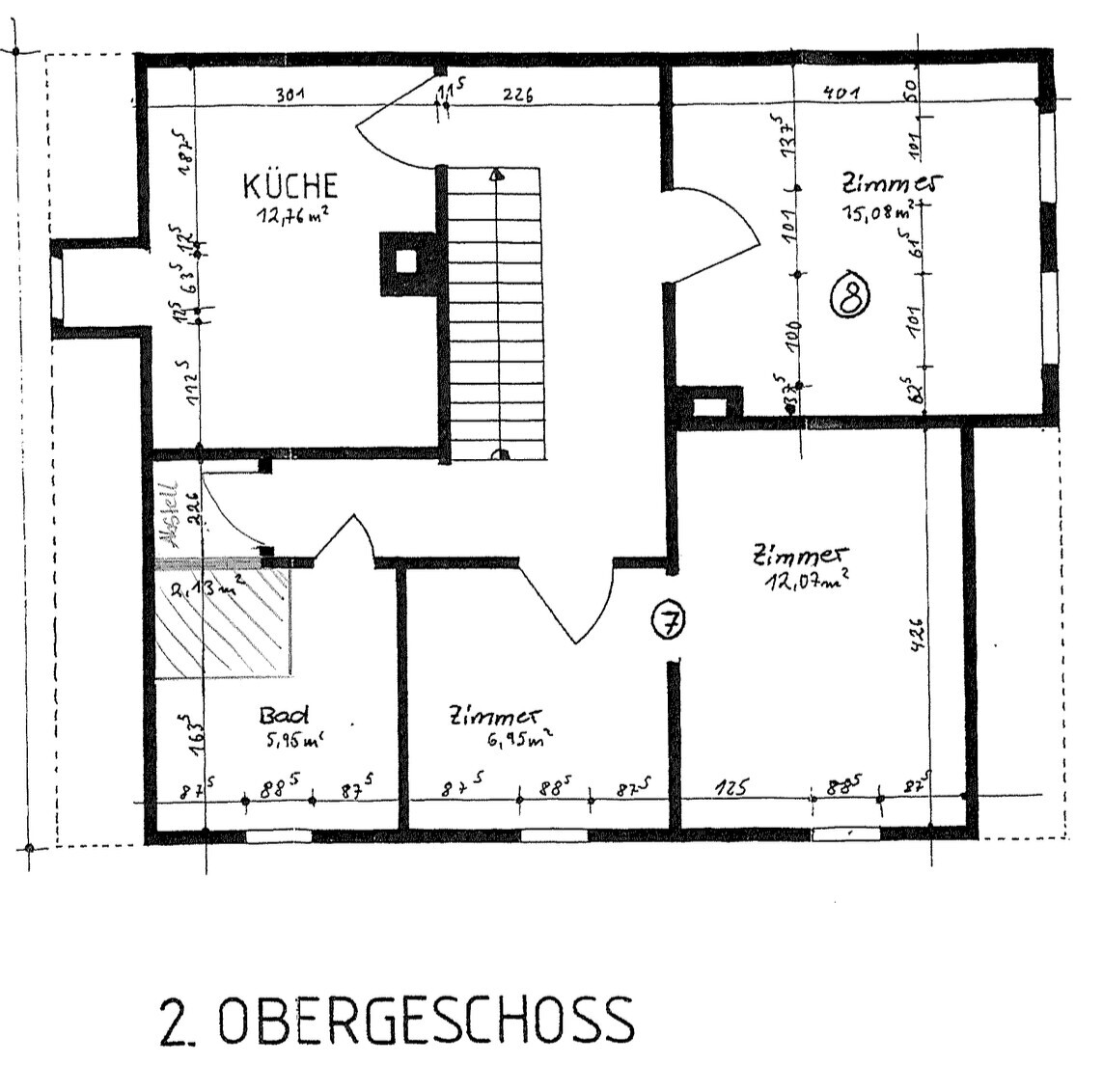 Grundriss Heinrichstraße 9 2. OG