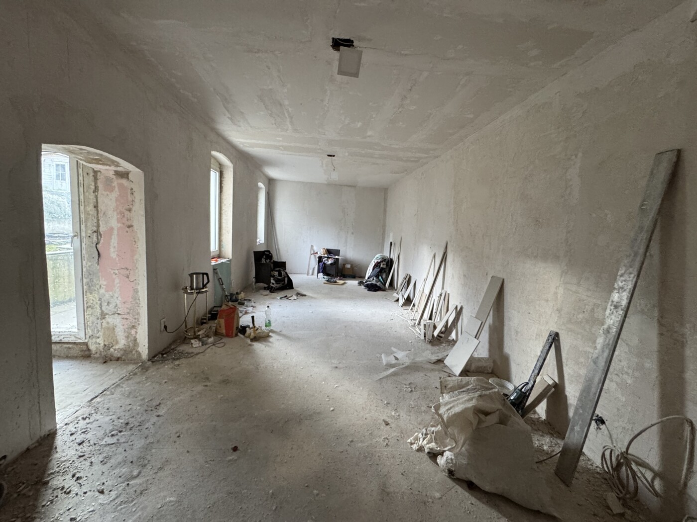 Wohnung EG: Rohbau