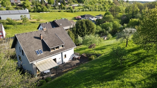 Rückansicht mit Grundstück