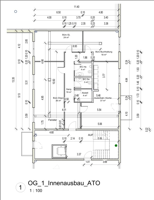 Grundriss Büro Obergeschoss