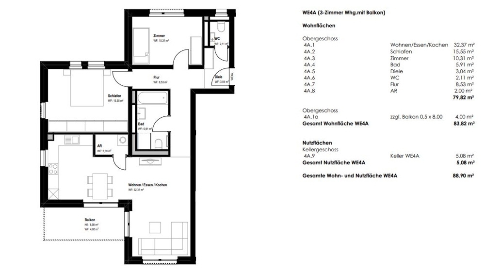Moderne 3-Zimmer-Mietwohnung mit hochwertiger Ausstattung und Tiefgaragenstellpl ... - Photo 3