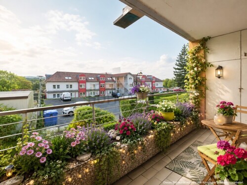 herrliche Balkonterrasse