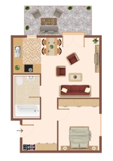 Grundriss Whg 1