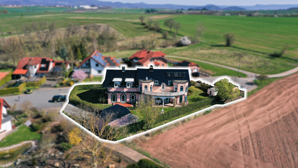 Drohne mit Markierung - Südwestansicht