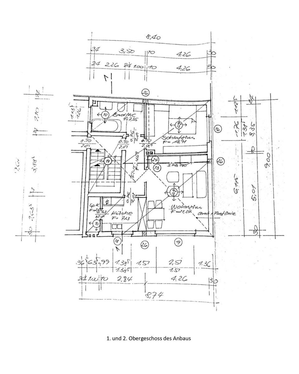 Grundriss - Anbau - 1. und 2. Obergeschoss