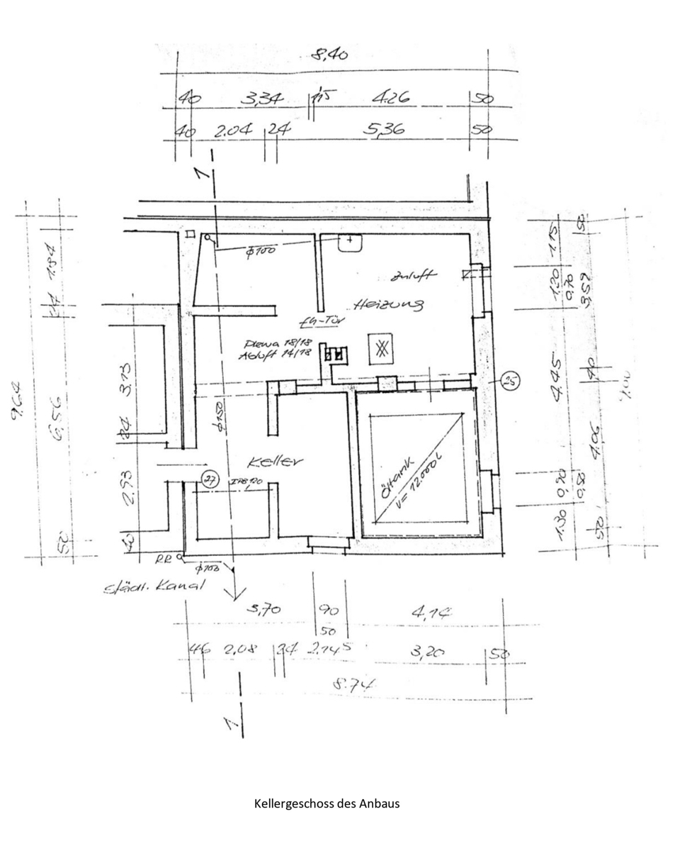 Grundriss - Anbau - Kellergeschoss