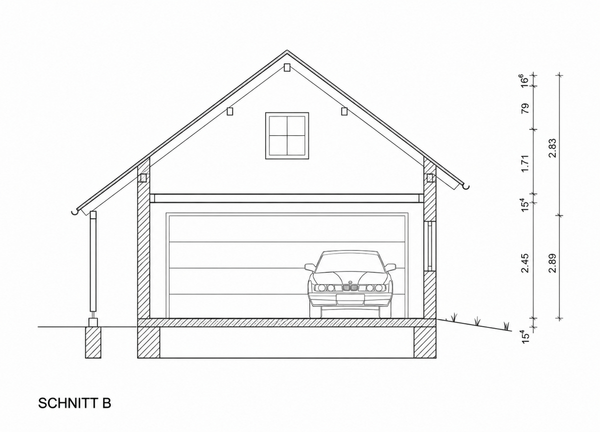 Schnitt Garage