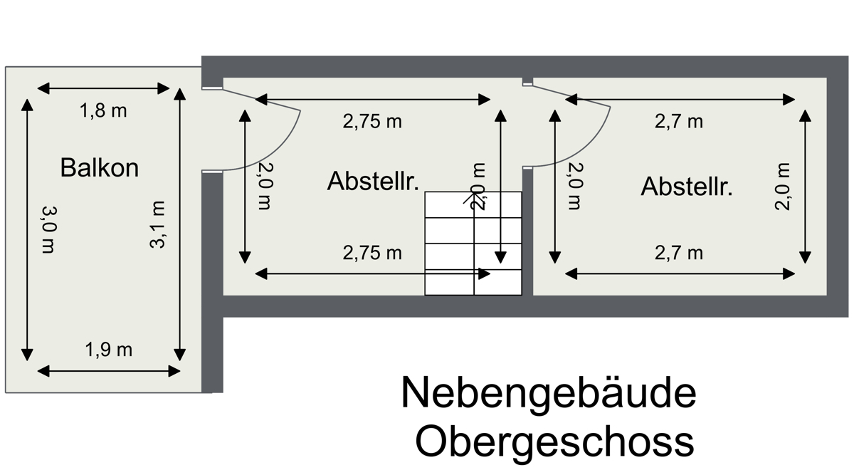 Grundriss - Nebengebäude OG