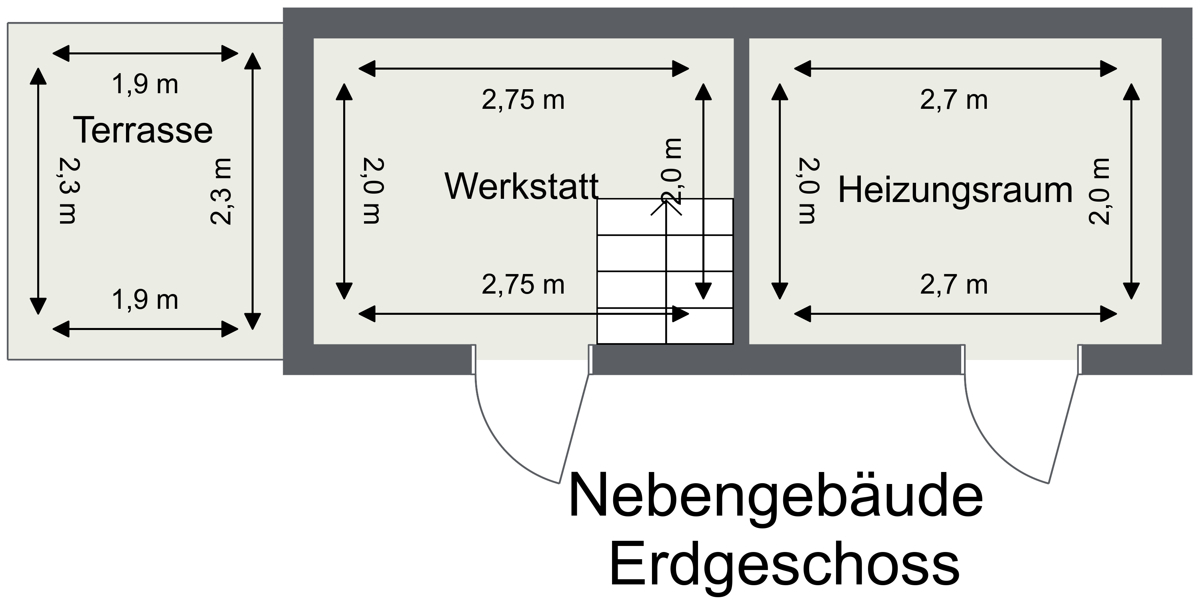 Grundriss - Nebengebäude EG
