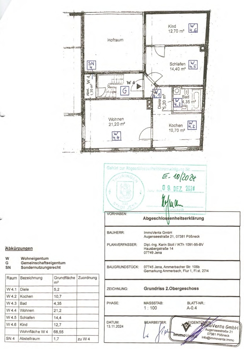 Grundriss 2.OG Wohnung 4