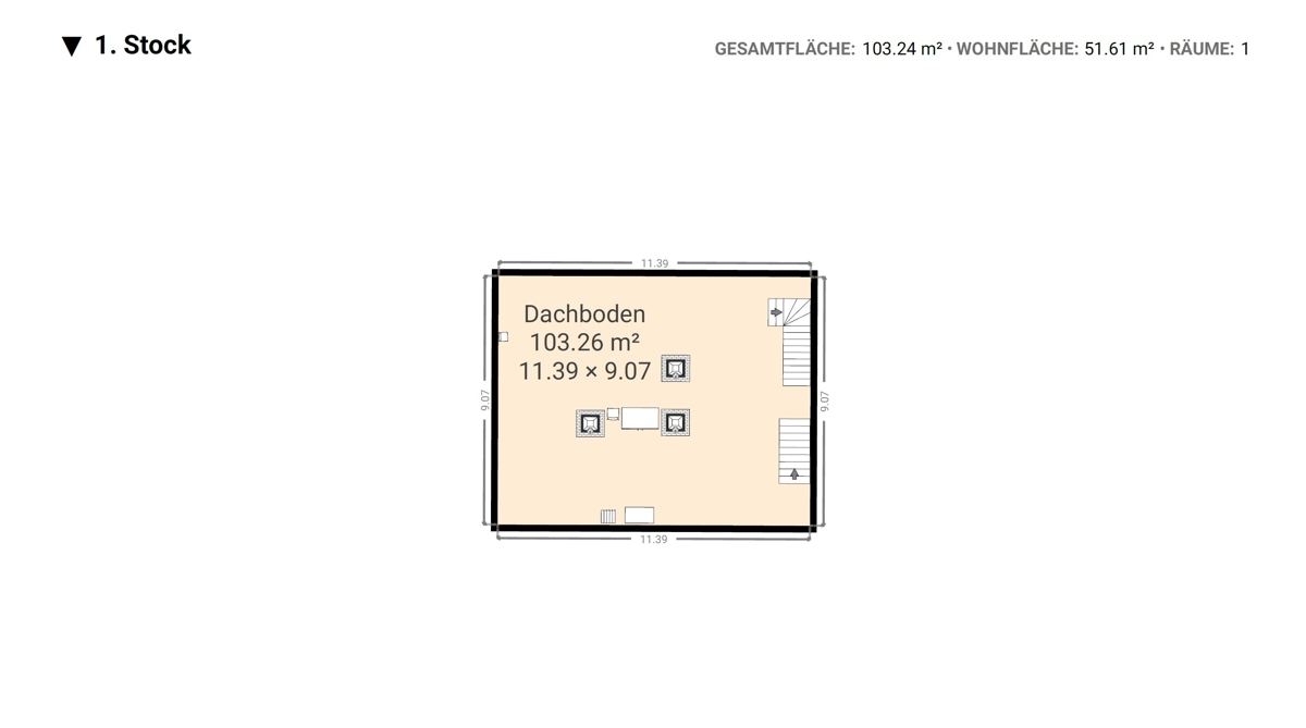 Grundriss 1.OG