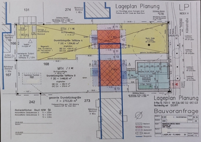 Lageplan Planung