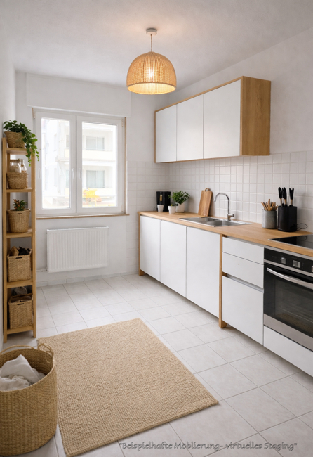 Küche virtuell bearbeitet