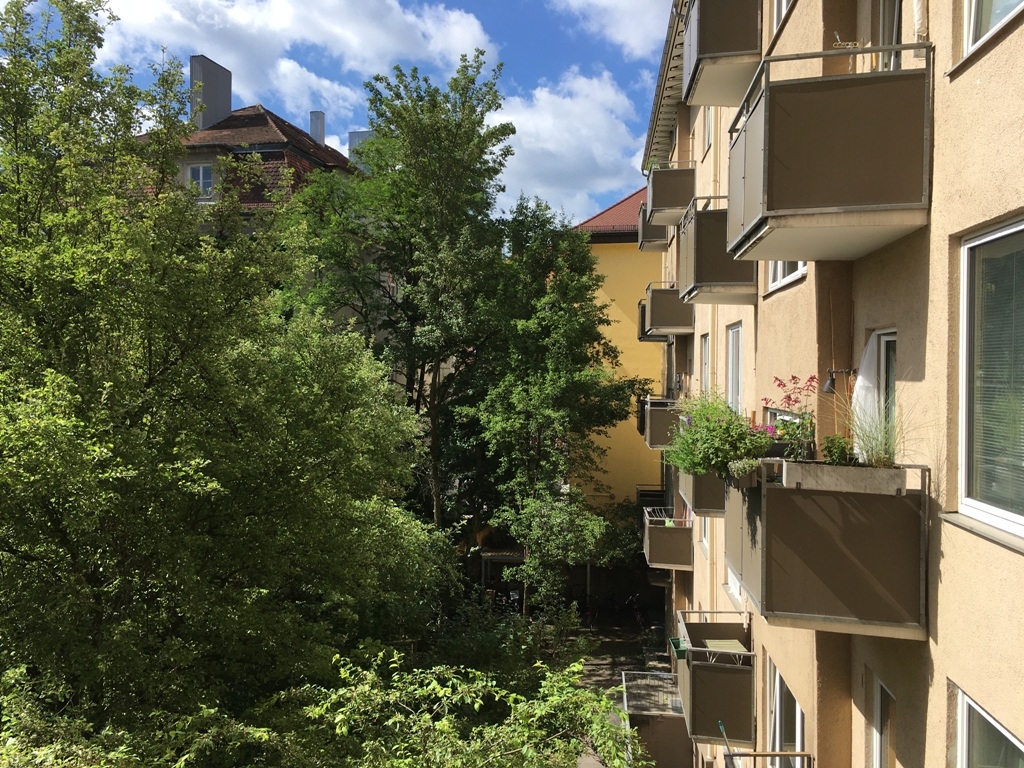 Blick vom Balkon