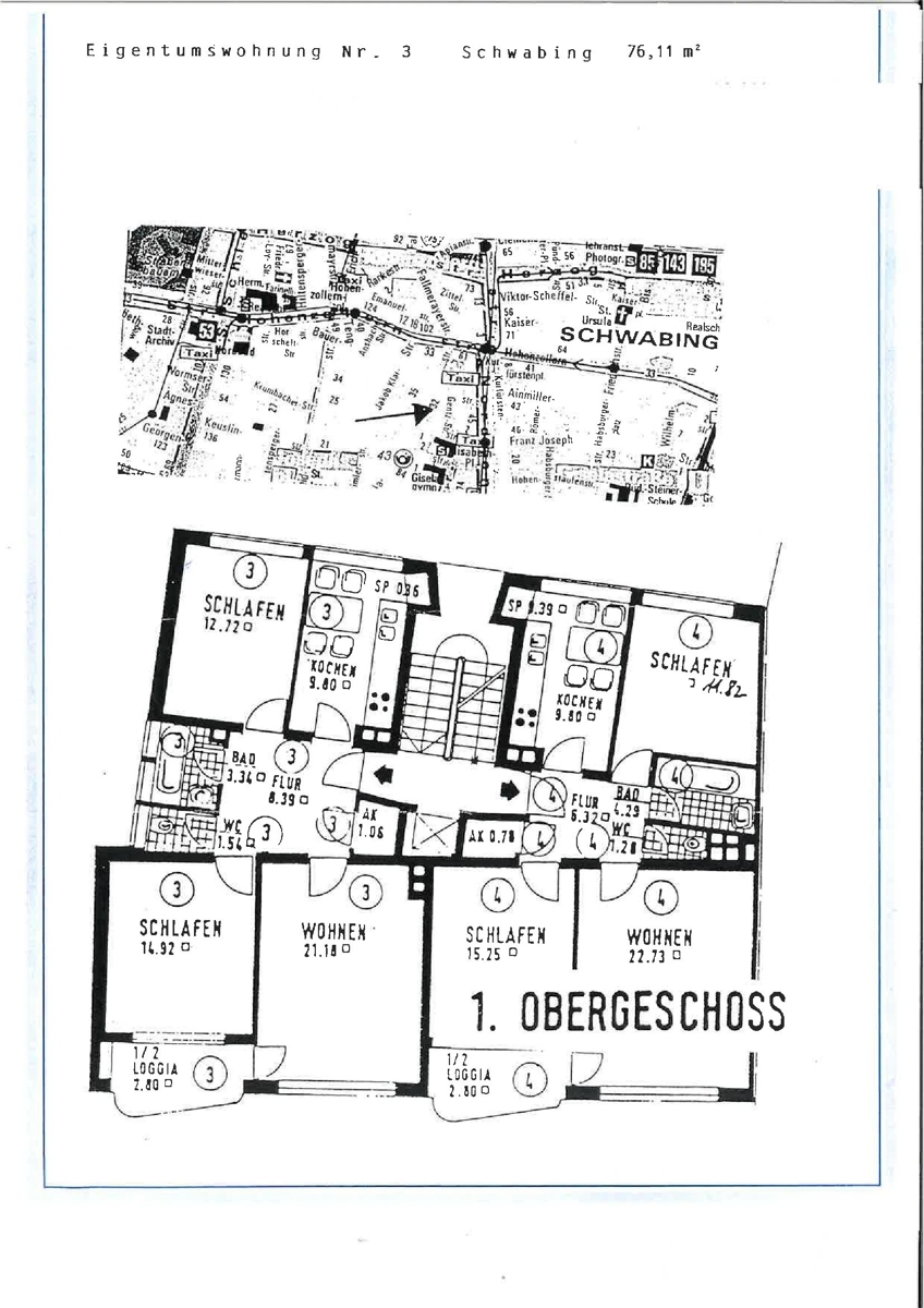 Grundriss Wohnung 3
