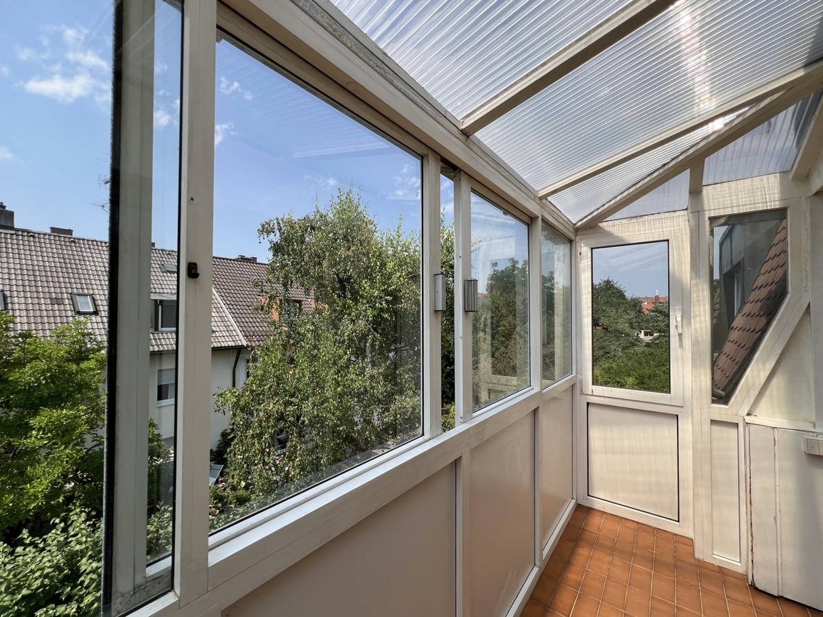 verglaster Balkon