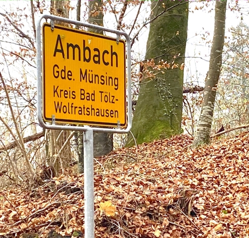 Ortsschild Ambach