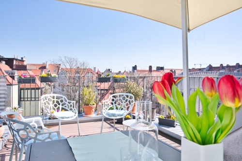 Sonnige Dachterrasse