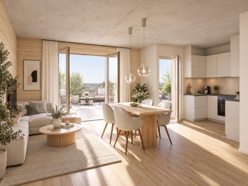 Wohnraum mit Dachterrasse