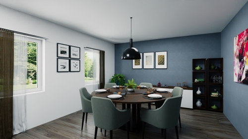 Esszimmer Beispiel projektiert