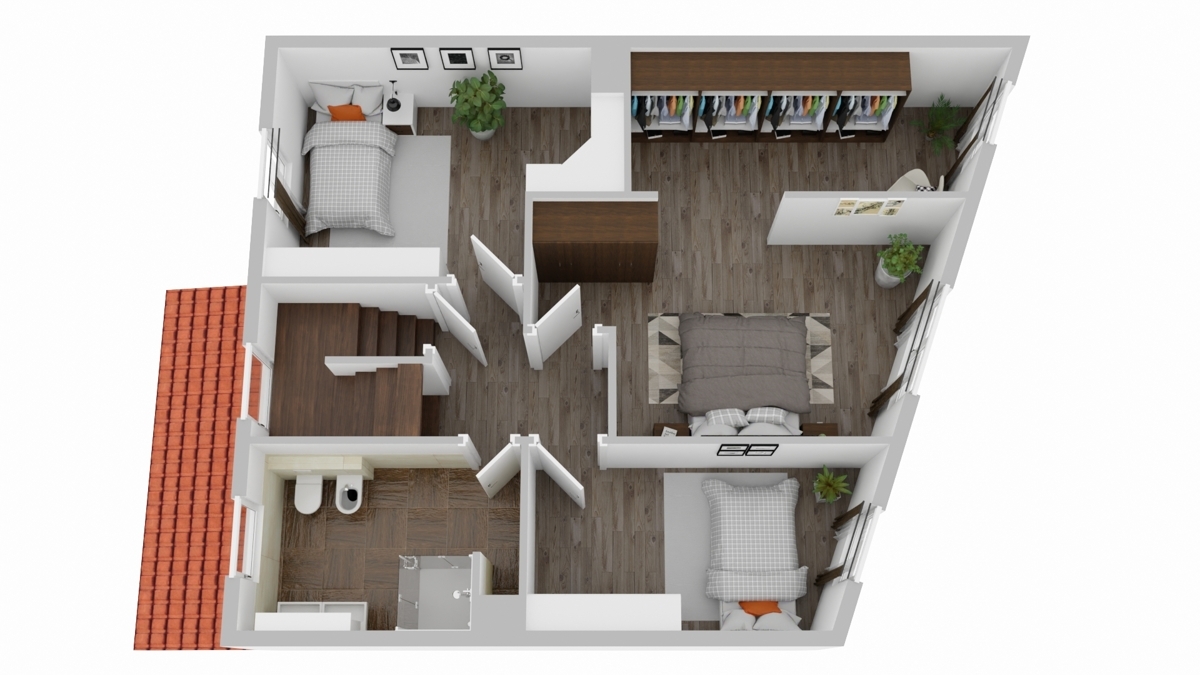 Grundrissskizze DG Whg 1