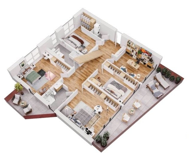 Grundrissskizze Ebene 1