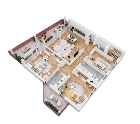 Grundrissskizze Wohnung 2