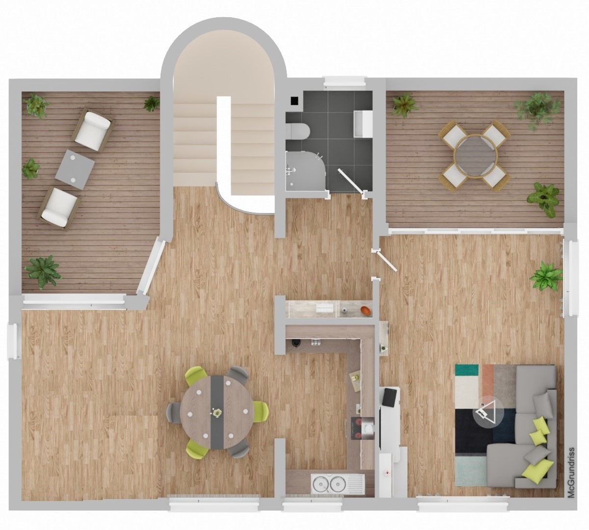 Grundriss_Skizze 2. Ebene Penthouse